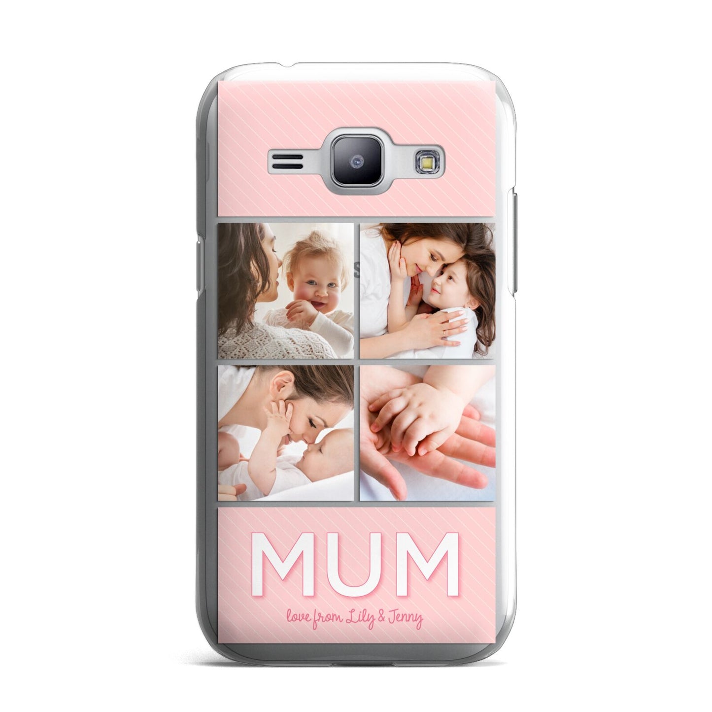 Mum Pink Mothers Day Multi Photo Samsung Galaxy J1 2015 Case