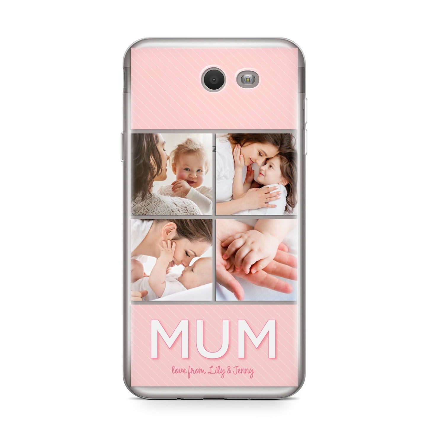 Mum Pink Mothers Day Multi Photo Samsung Galaxy J7 2017 Case