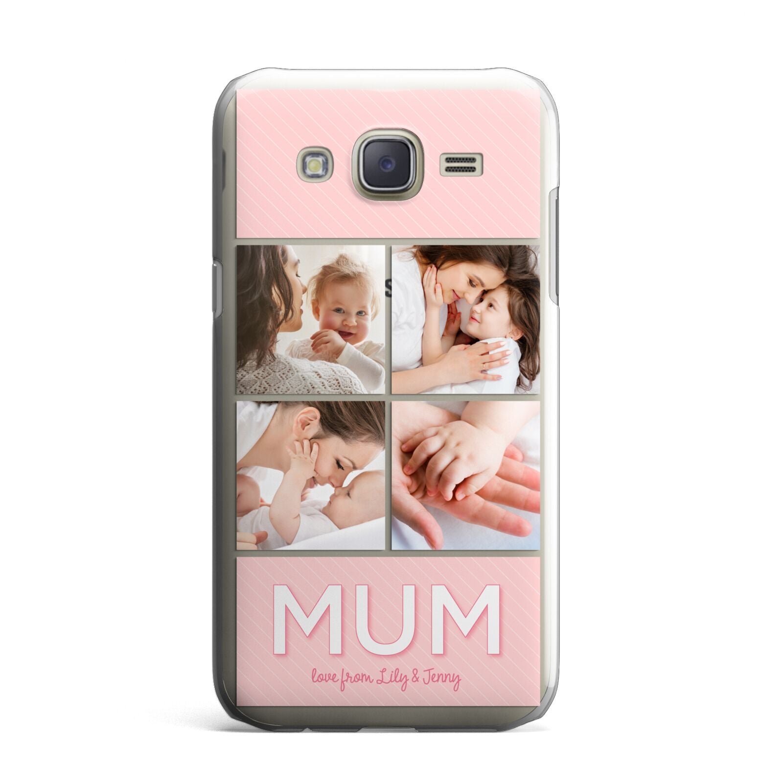 Mum Pink Mothers Day Multi Photo Samsung Galaxy J7 Case