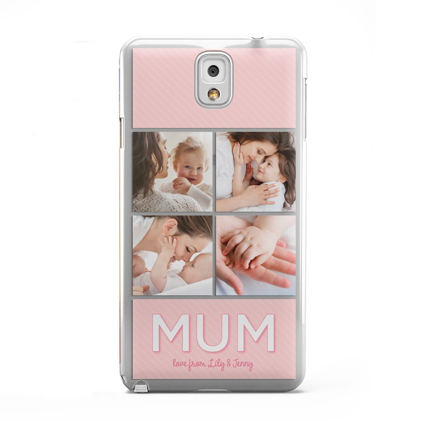 Mum Pink Mothers Day Multi Photo Samsung Galaxy Note 3 Case