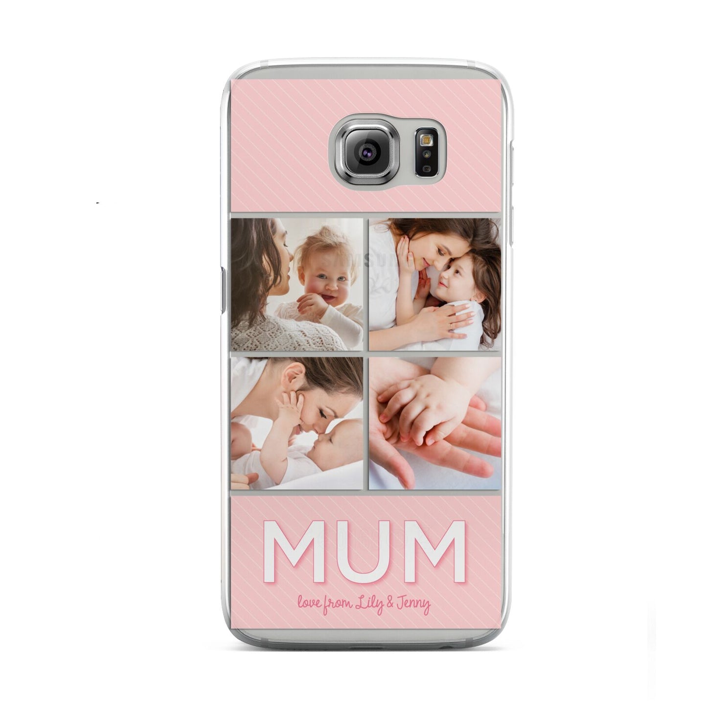 Mum Pink Mothers Day Multi Photo Samsung Galaxy S6 Case