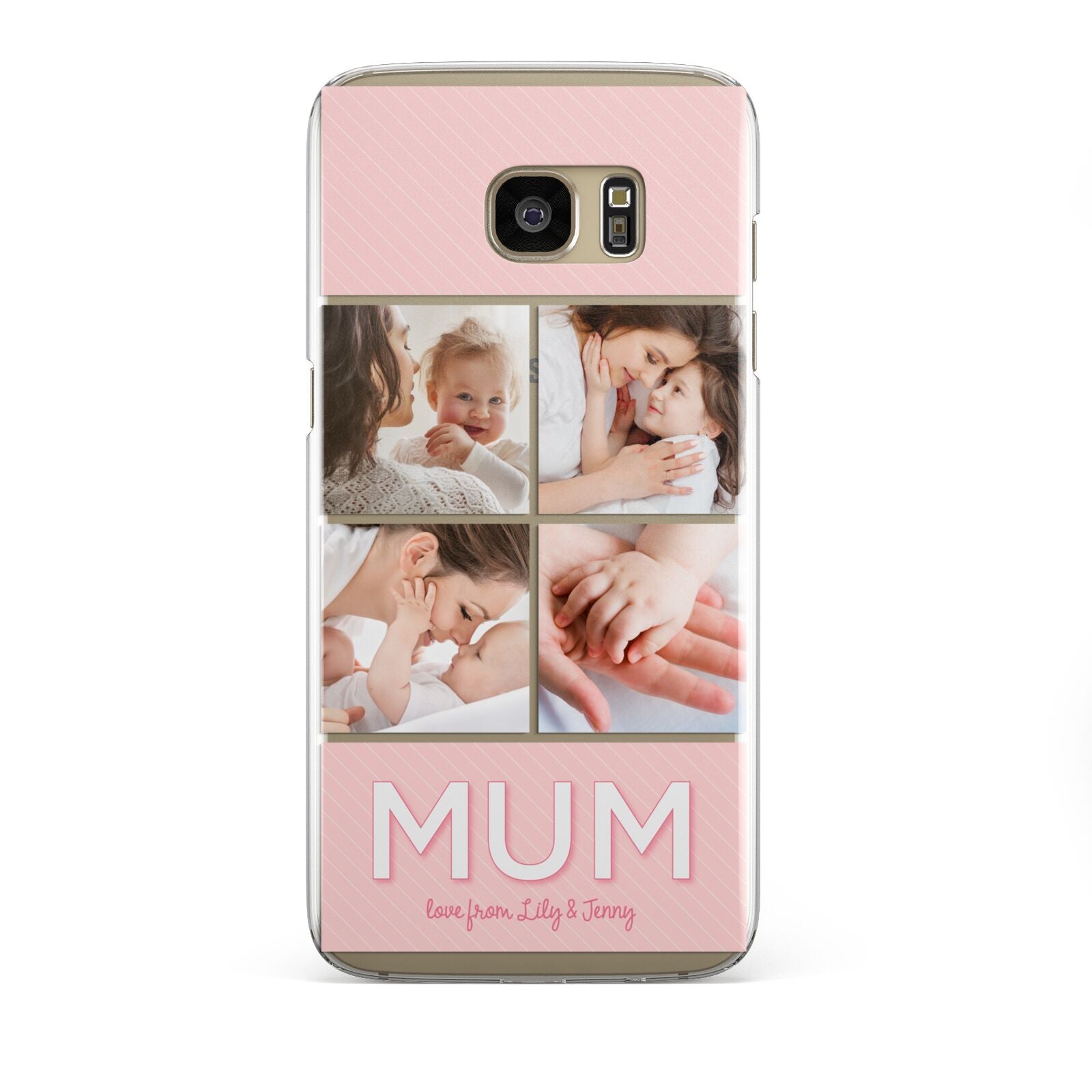 Mum Pink Mothers Day Multi Photo Samsung Galaxy S7 Edge Case