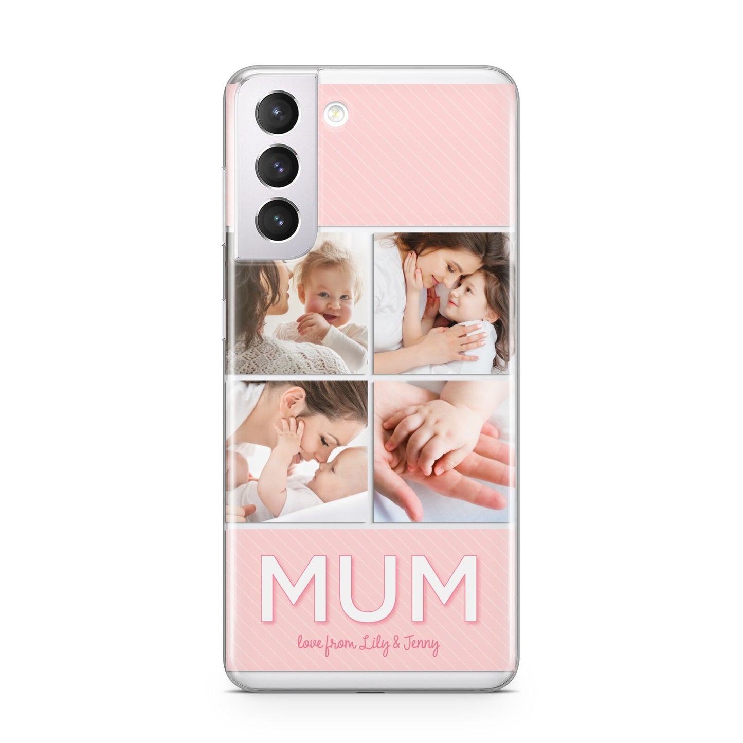 Mum Pink Mothers Day Multi Photo Samsung S21 Case