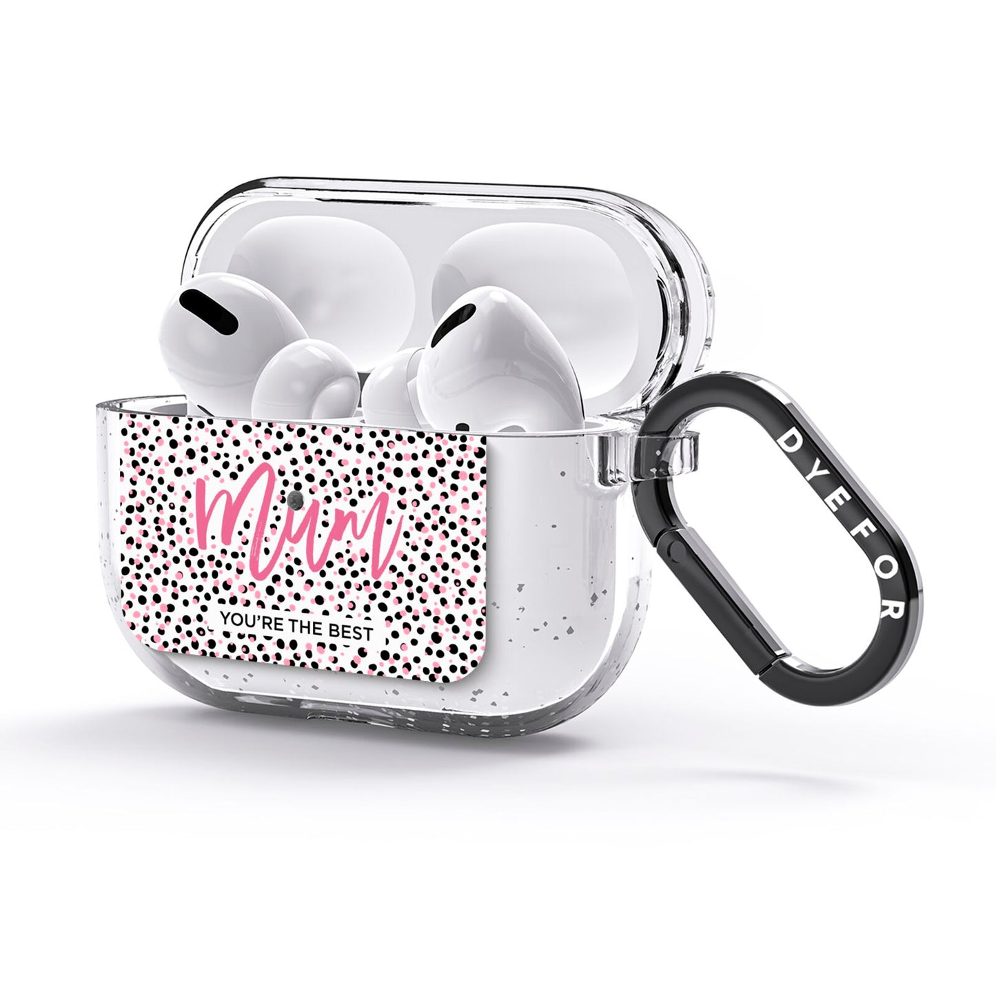 Mum Polka Dots Mothers Day AirPods Glitter Case 3rd Gen Side Image