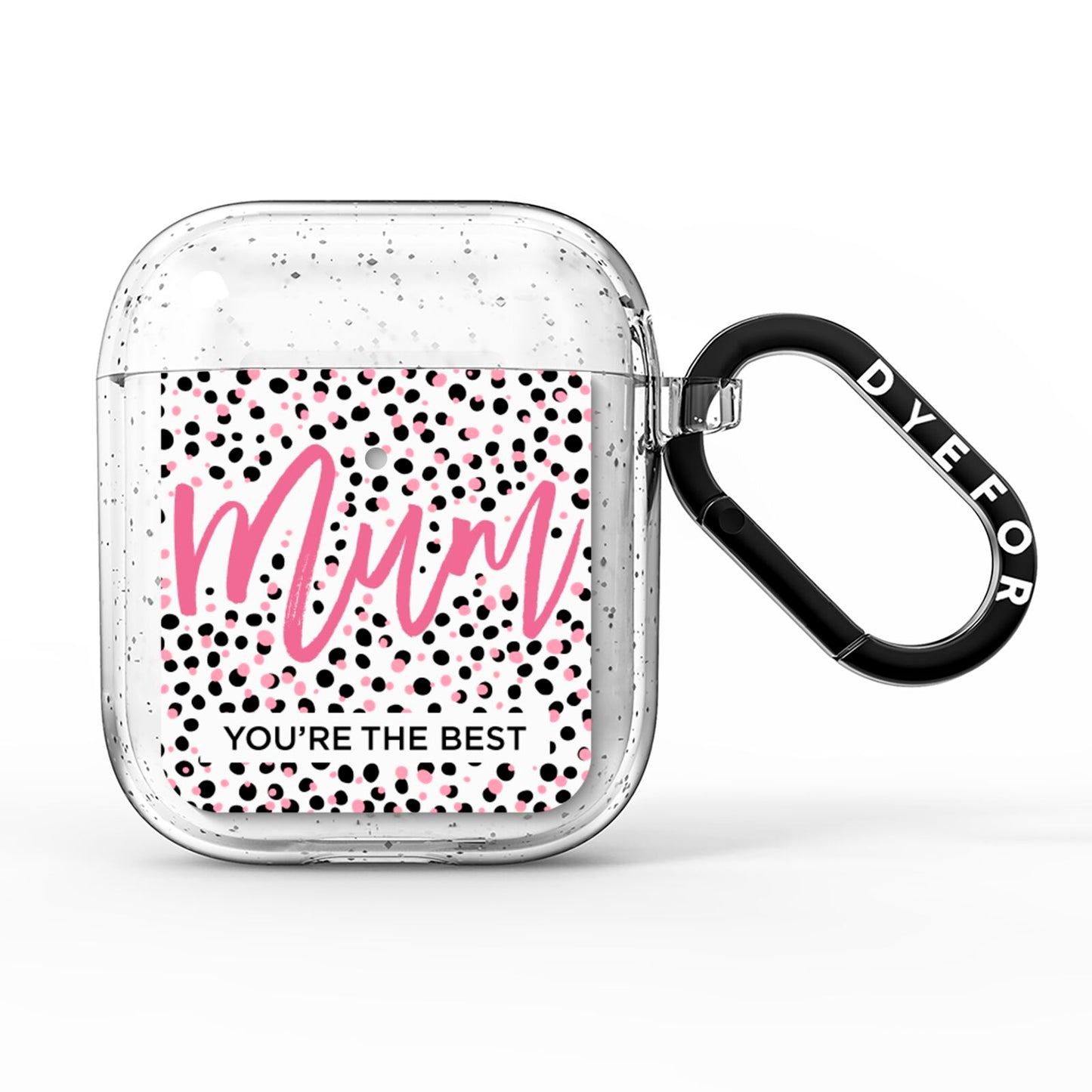 Mum Polka Dots Mothers Day AirPods Glitter Case