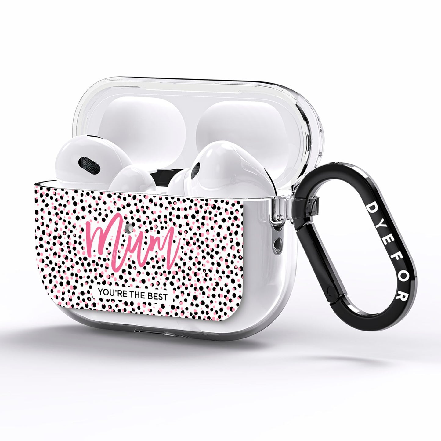 Mum Polka Dots Mothers Day AirPods Pro Clear Case Side Image