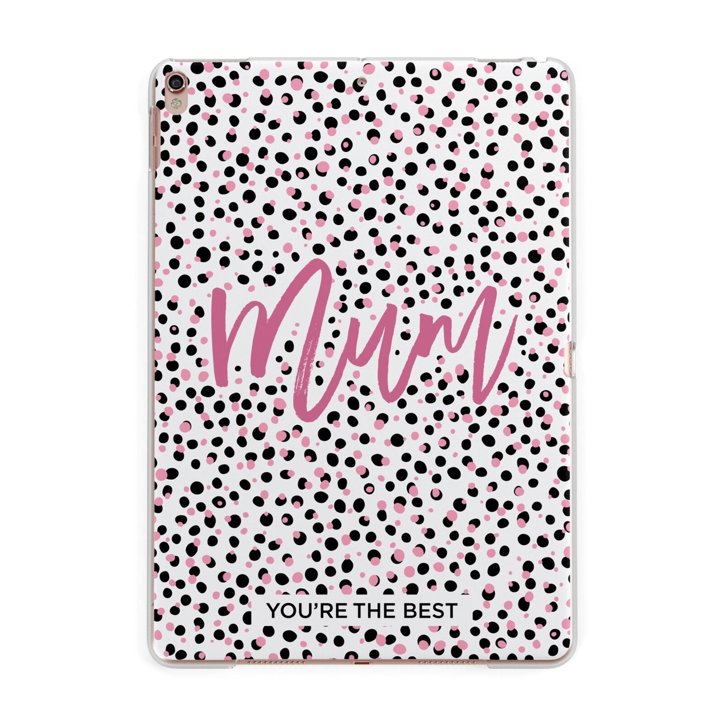 Mum Polka Dots Mothers Day Apple iPad Rose Gold Case