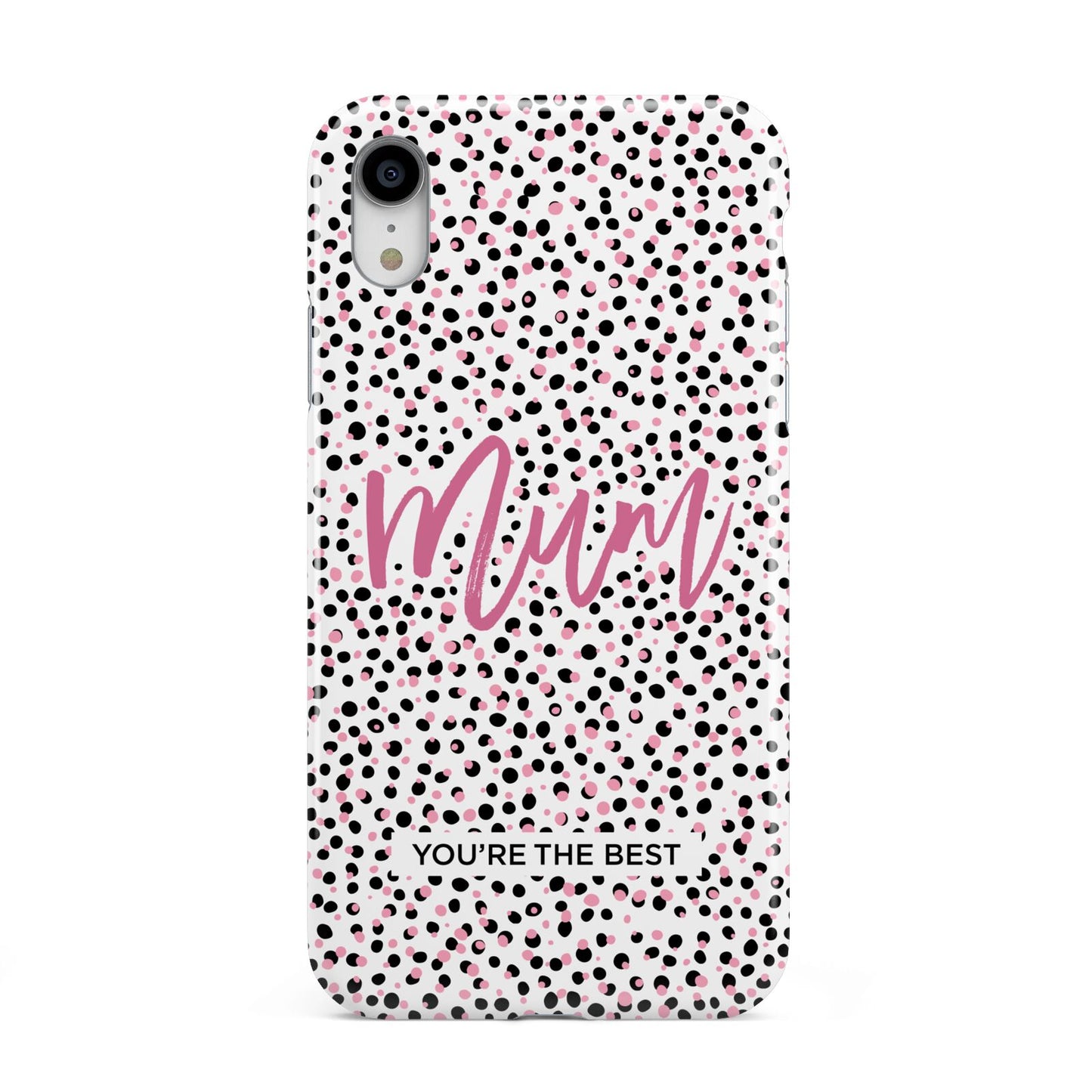 Mum Polka Dots Mothers Day Apple iPhone XR White 3D Tough Case