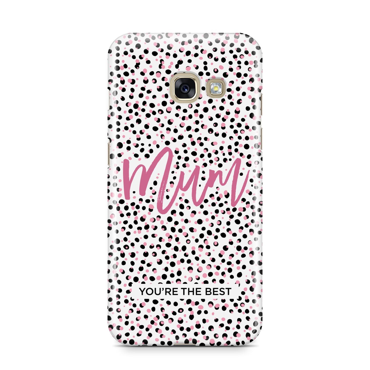 Mum Polka Dots Mothers Day Samsung Galaxy A3 2017 Case on gold phone