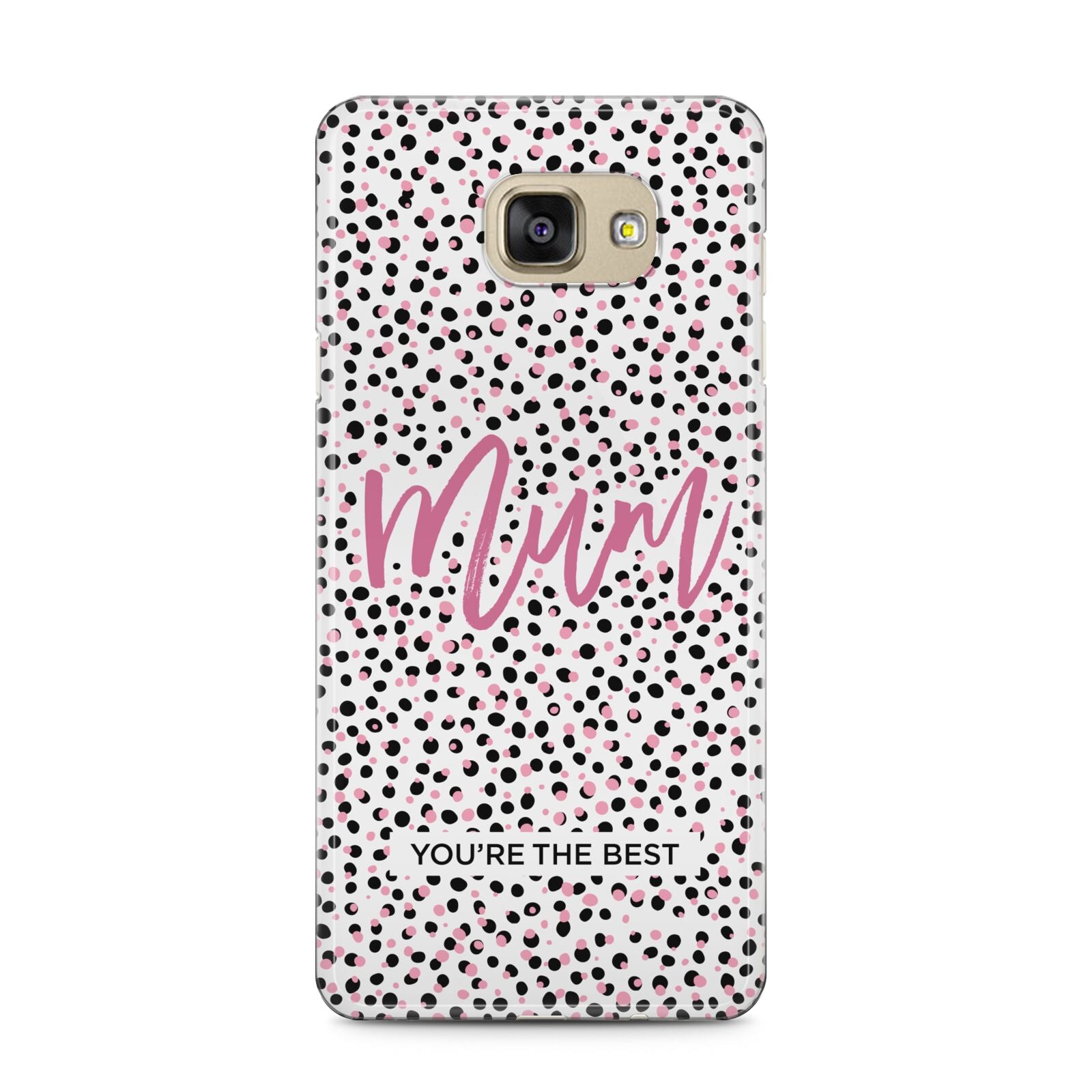 Mum Polka Dots Mothers Day Samsung Galaxy A5 2016 Case on gold phone