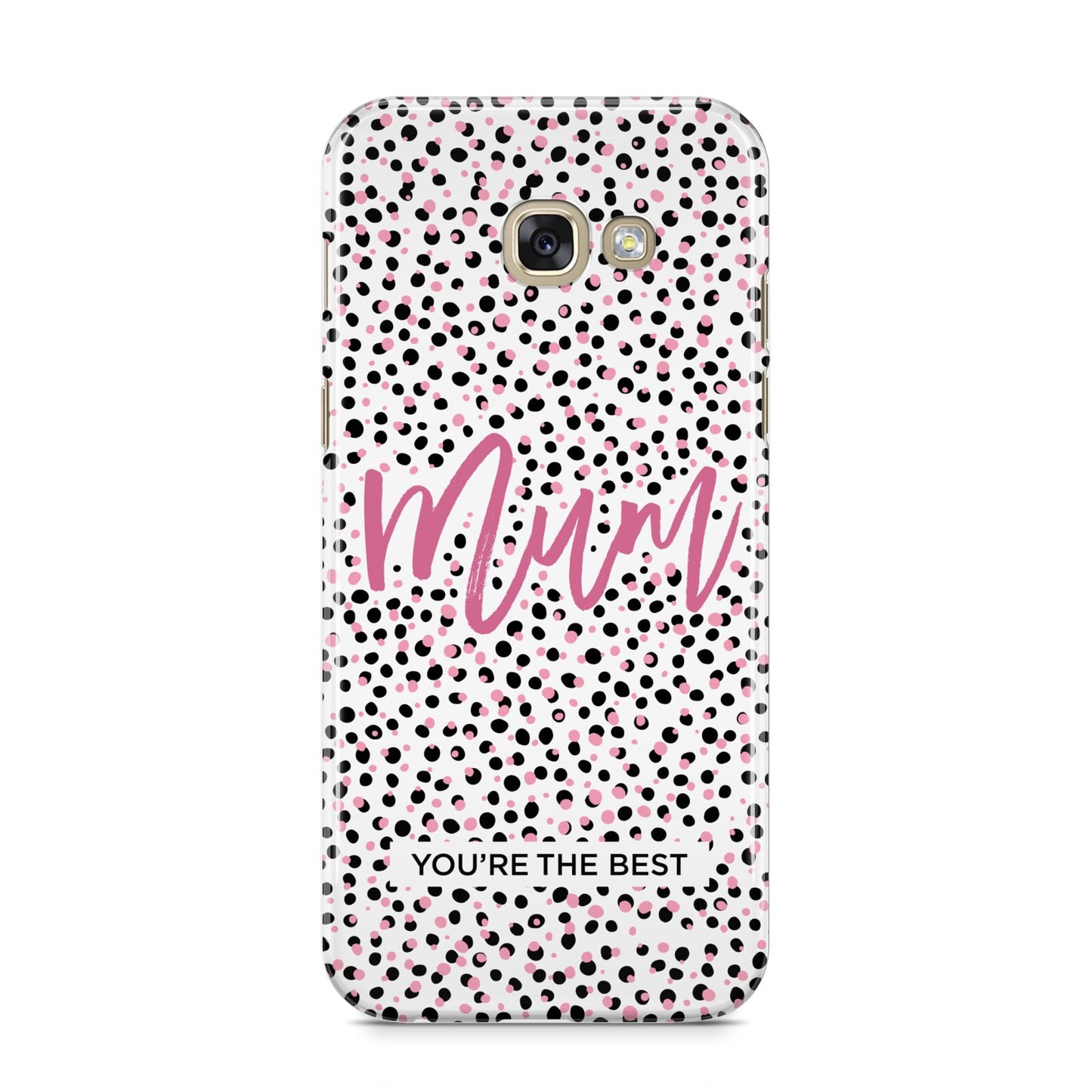 Mum Polka Dots Mothers Day Samsung Galaxy A5 2017 Case on gold phone