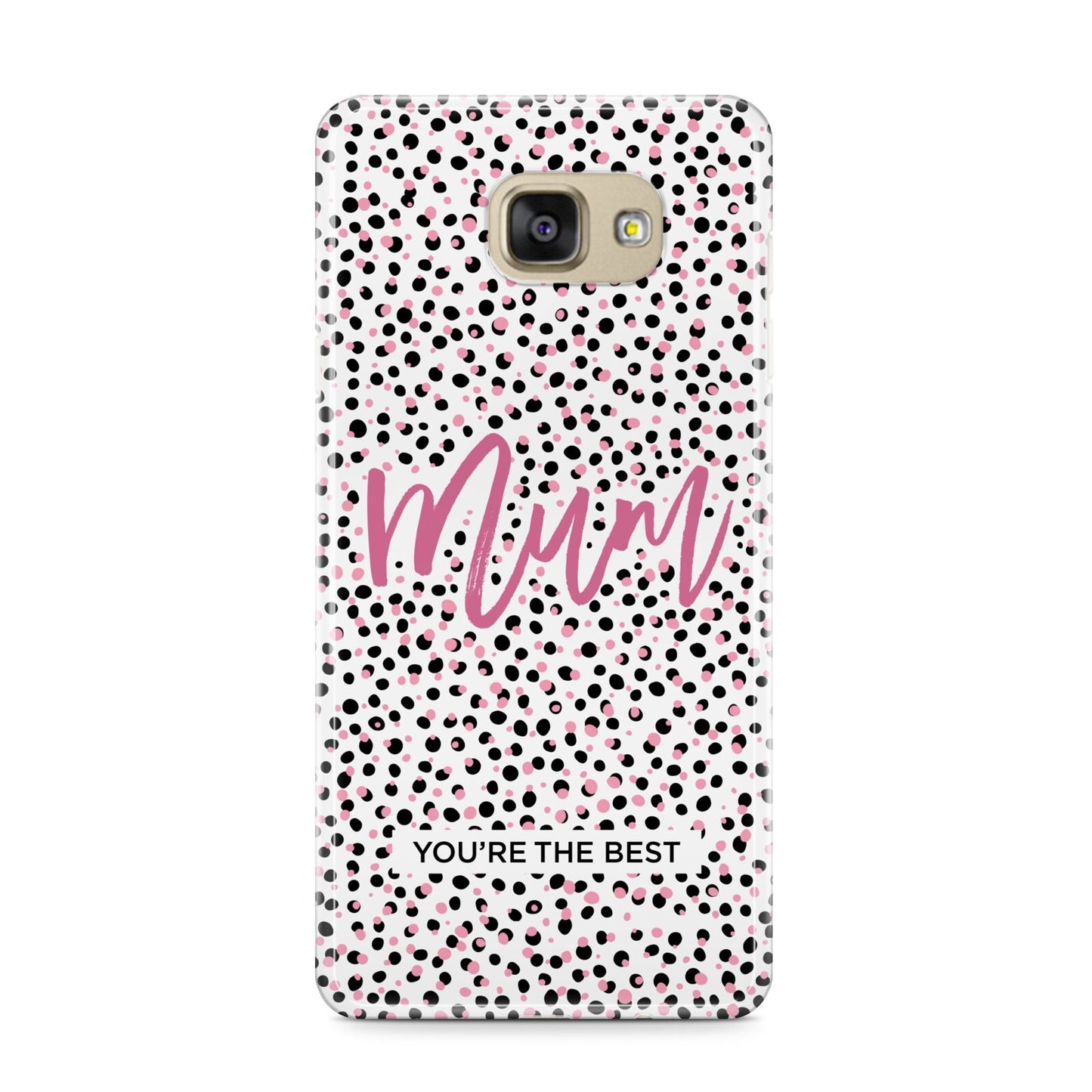 Mum Polka Dots Mothers Day Samsung Galaxy A9 2016 Case on gold phone