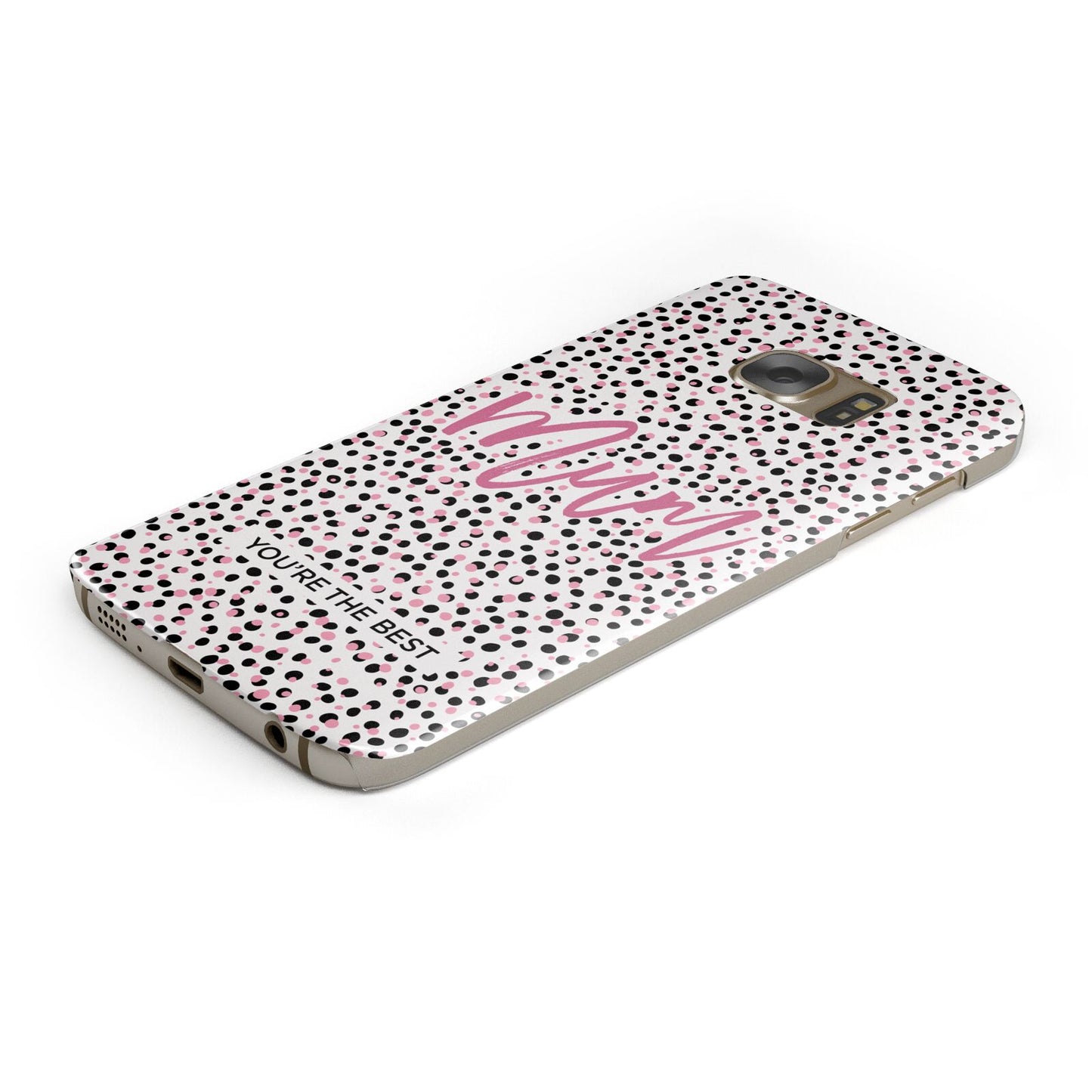 Mum Polka Dots Mothers Day Samsung Galaxy Case Bottom Cutout