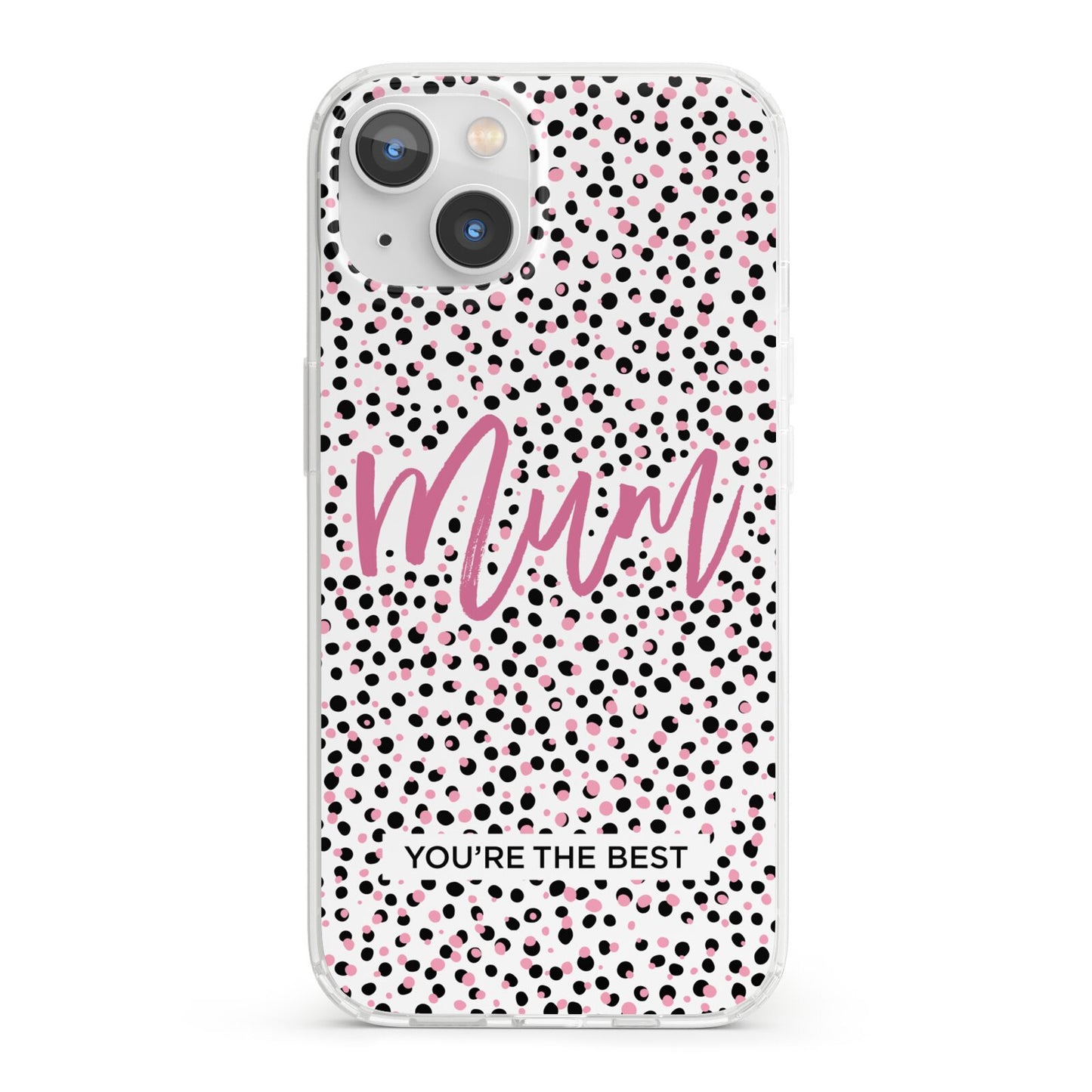 Mum Polka Dots Mothers Day iPhone 13 Clear Bumper Case