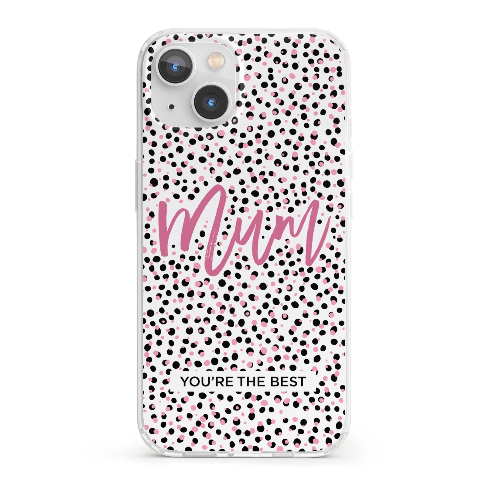 Mum Polka Dots Mothers Day iPhone 13 Clear Bumper Case