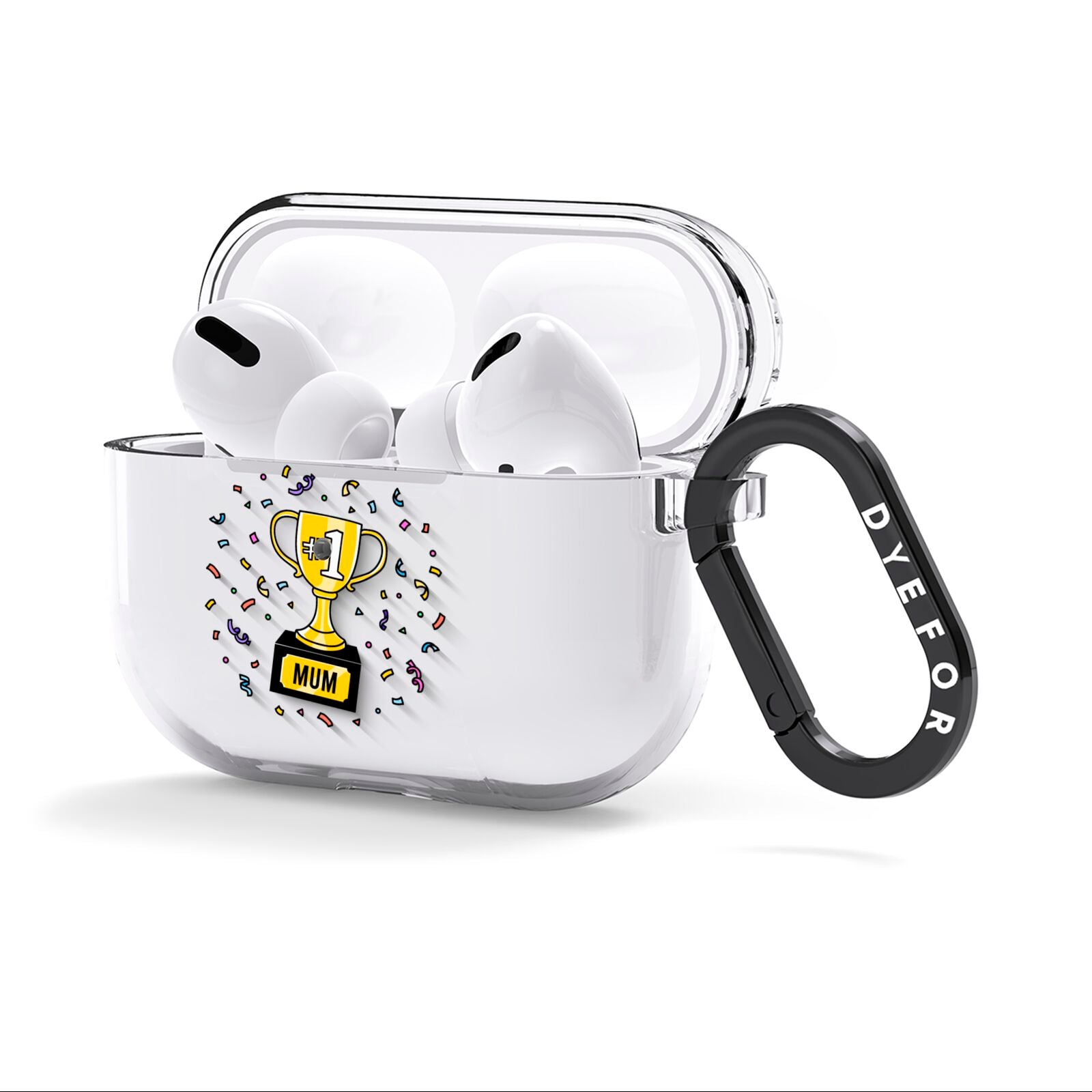 Mum Trophy Mothers Day AirPods Clear Case 3rd Gen Side Image