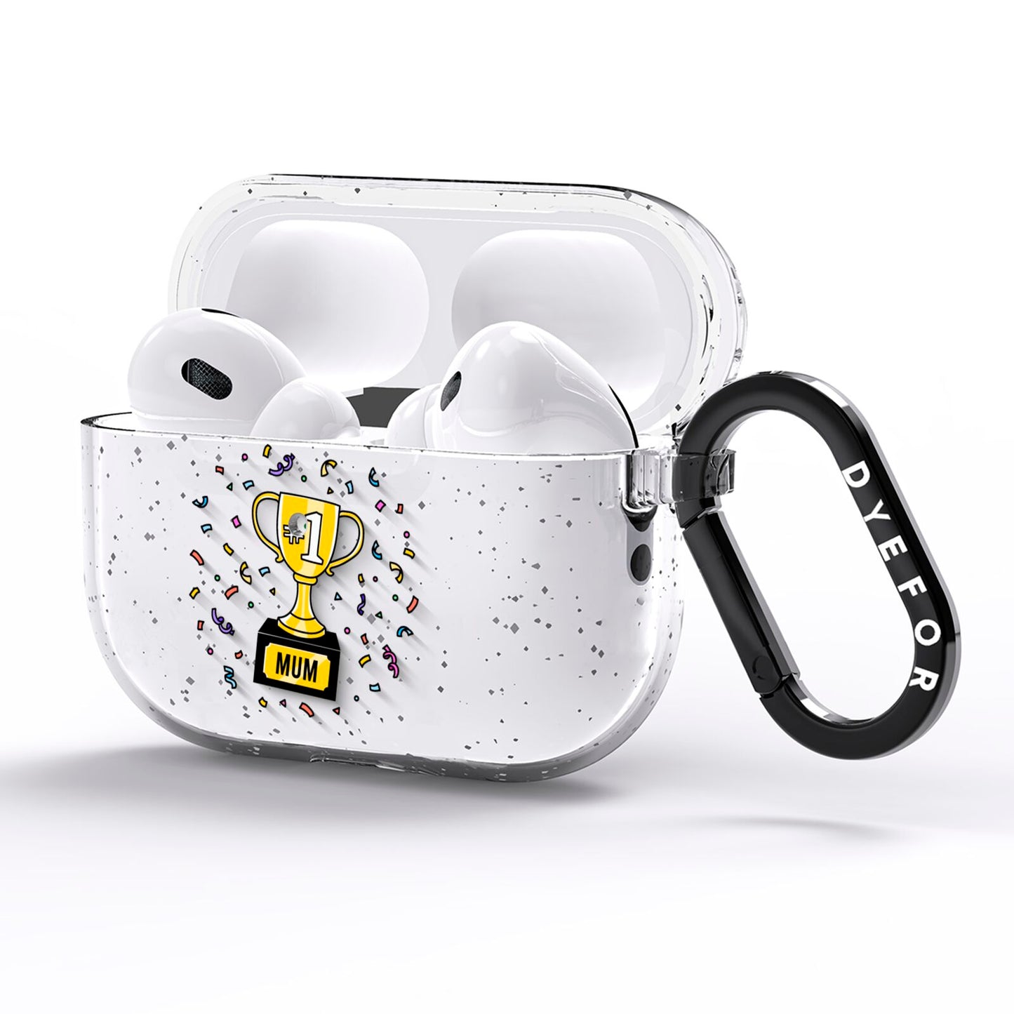 Mum Trophy Mothers Day AirPods Pro Glitter Case Side Image