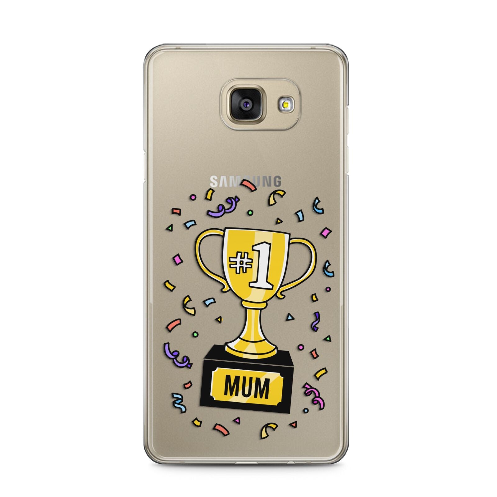 Mum Trophy Mothers Day Samsung Galaxy A5 2016 Case on gold phone