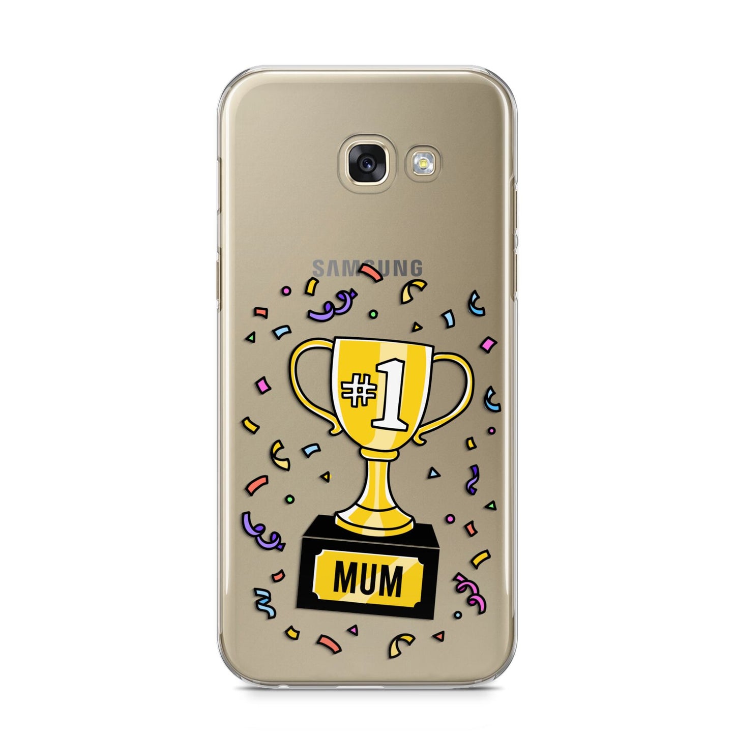 Mum Trophy Mothers Day Samsung Galaxy A5 2017 Case on gold phone