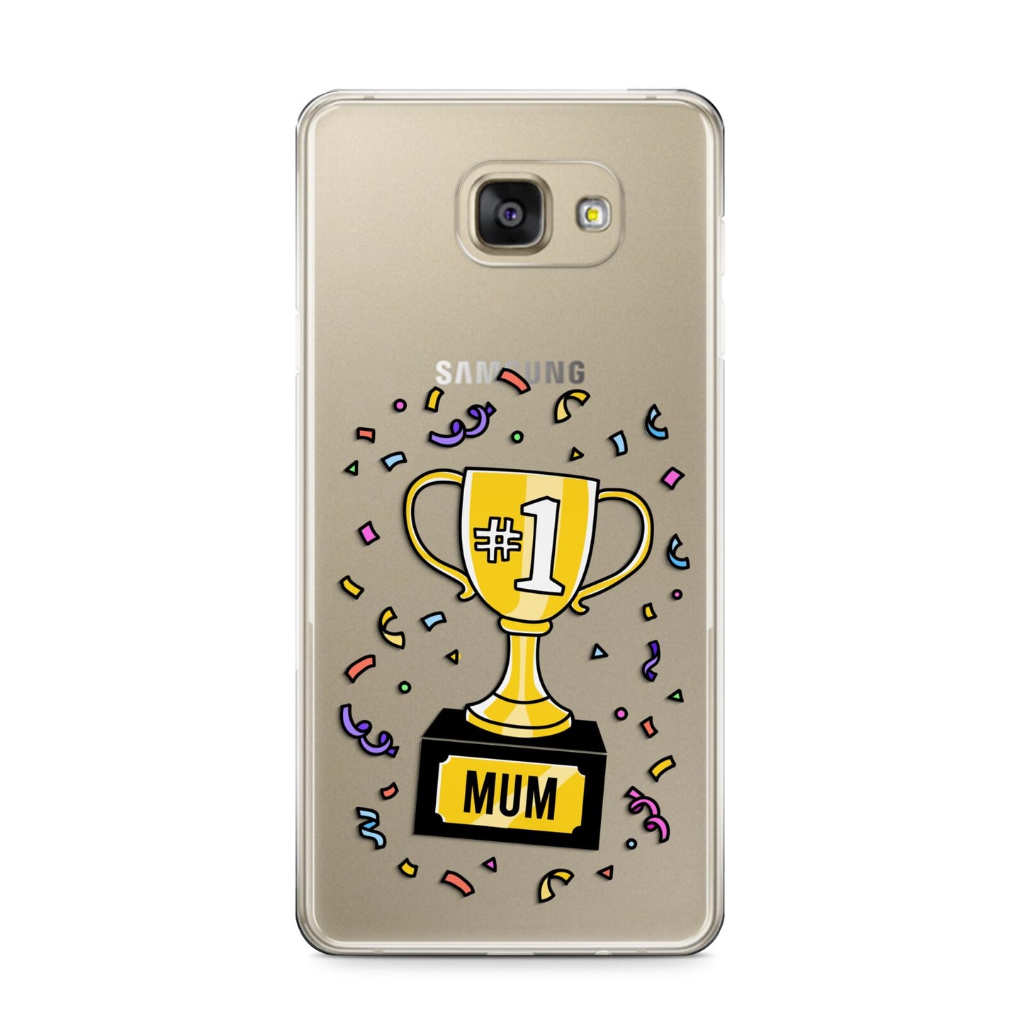 Mum Trophy Mothers Day Samsung Galaxy A9 2016 Case on gold phone