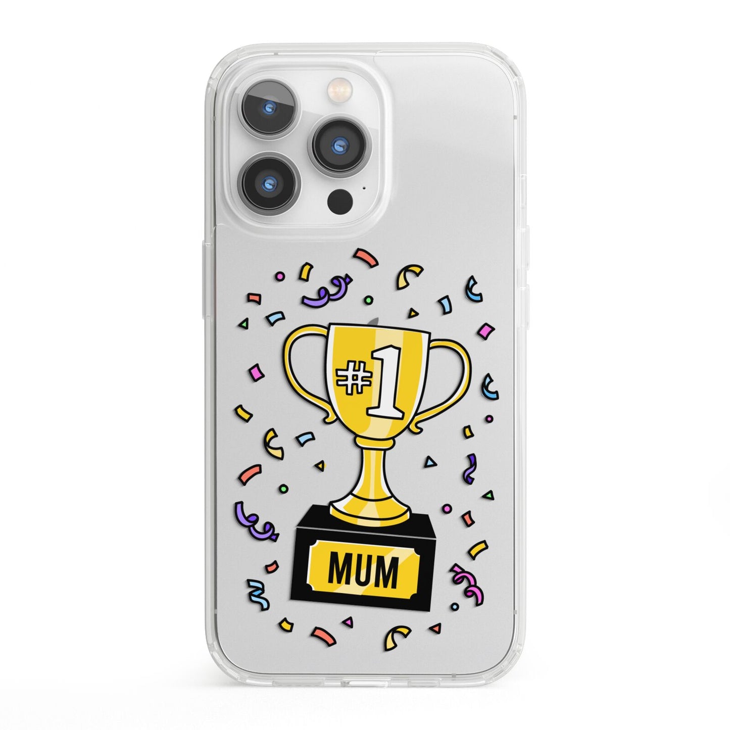 Mum Trophy Mothers Day iPhone 13 Pro Clear Bumper Case