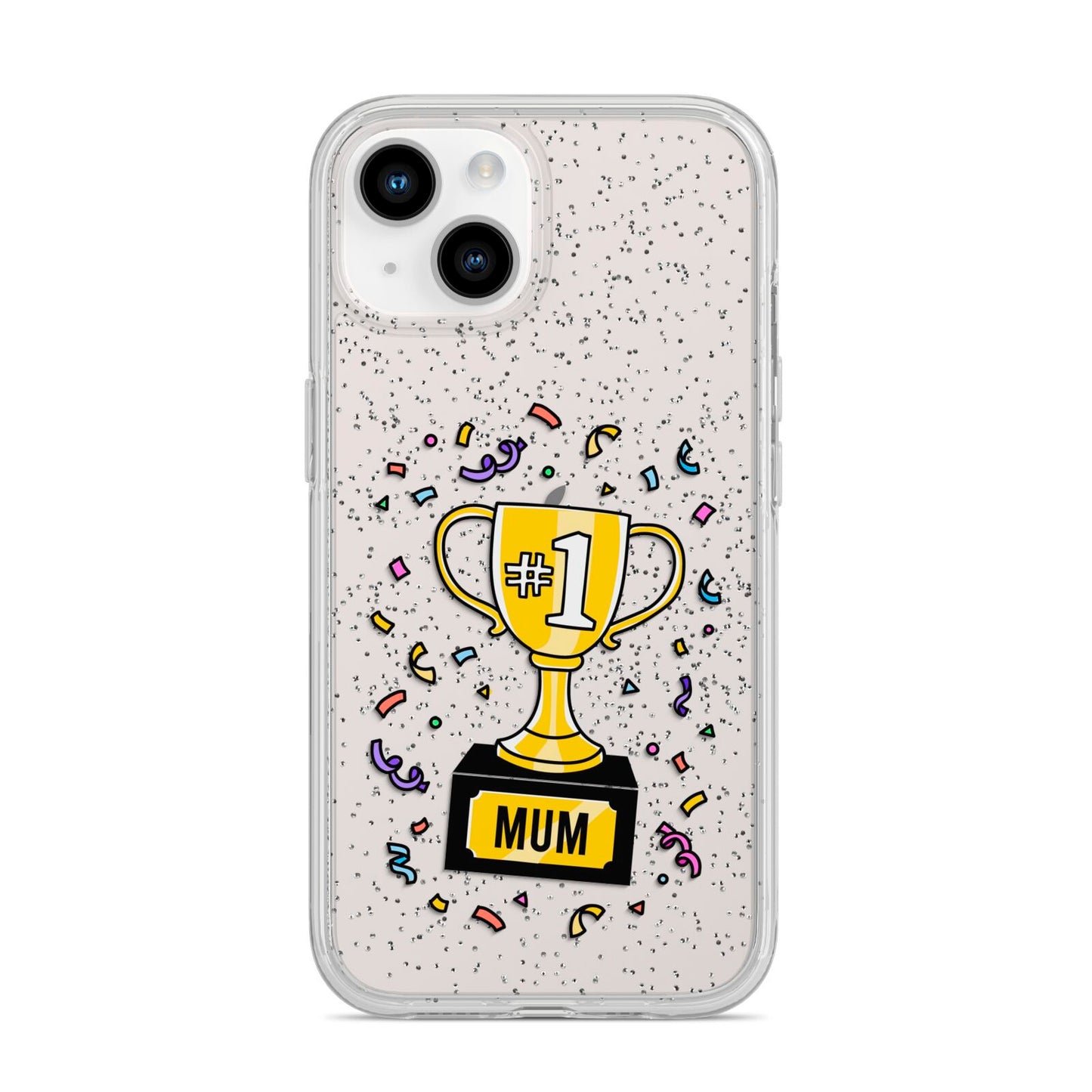 Mum Trophy Mothers Day iPhone 14 Glitter Tough Case Starlight