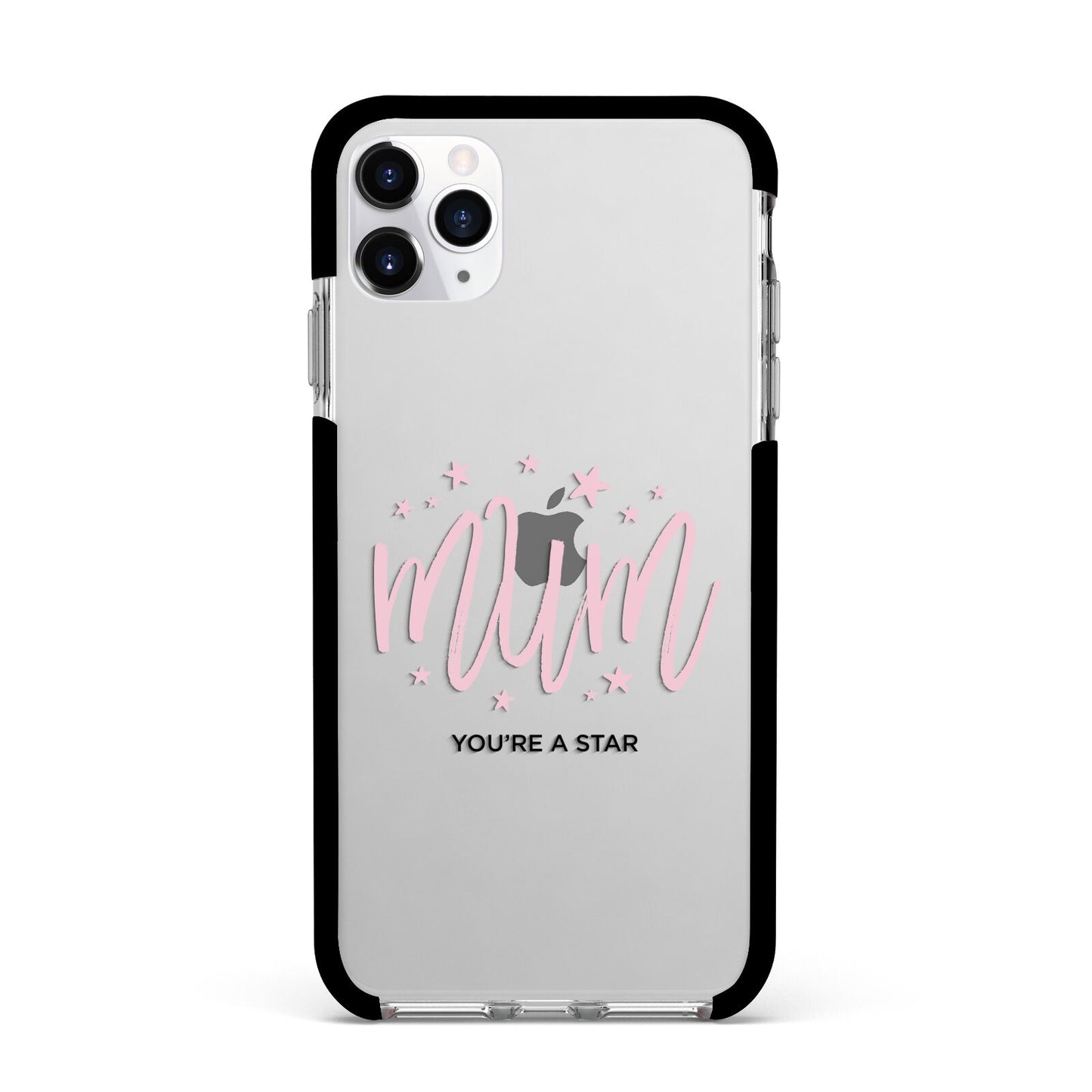 Mum Youre a Star Apple iPhone 11 Pro Max in Silver with Black Impact Case