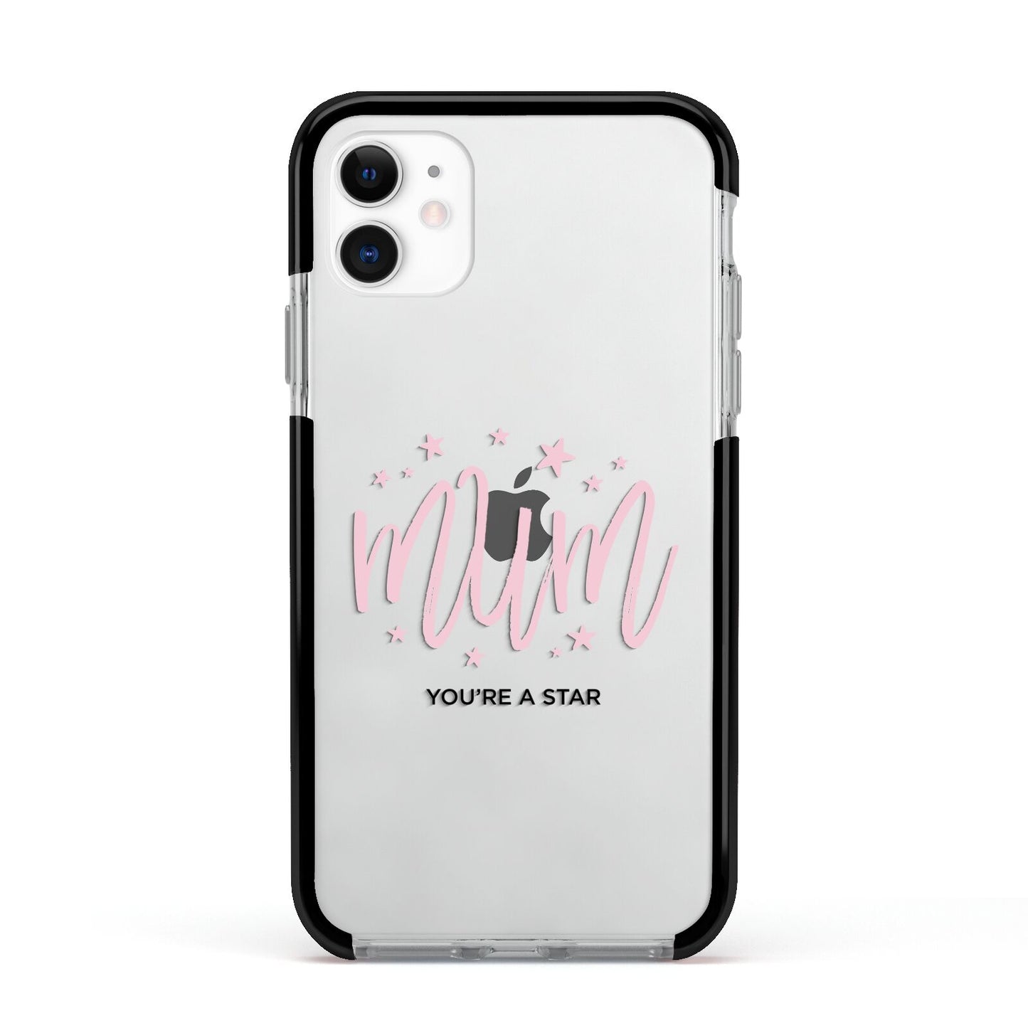 Mum Youre a Star Apple iPhone 11 in White with Black Impact Case