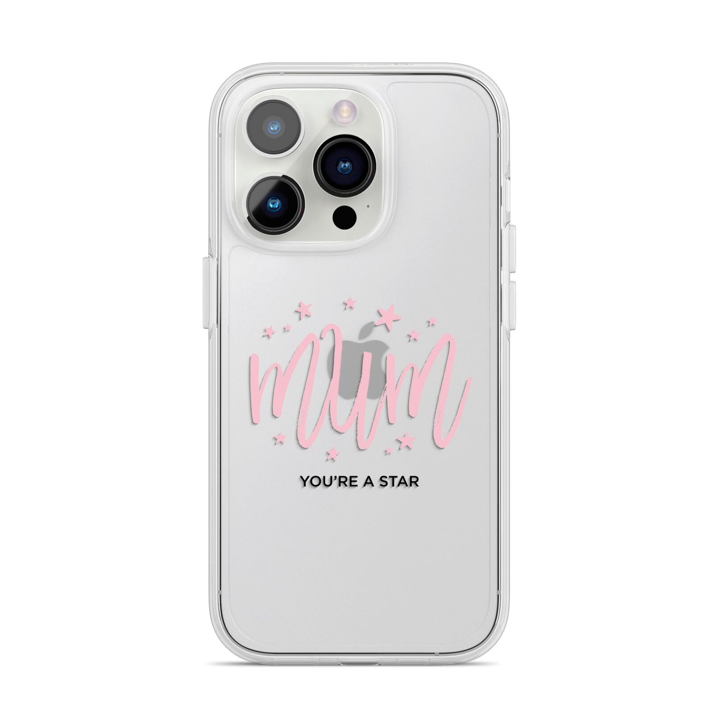 Mum Youre a Star iPhone 14 Pro Clear Tough Case Silver