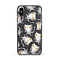 Mummy Cats Apple iPhone Xs Impact Case Black Edge on Black Phone