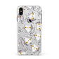 Mummy Cats Apple iPhone Xs Max Impact Case White Edge on Silver Phone