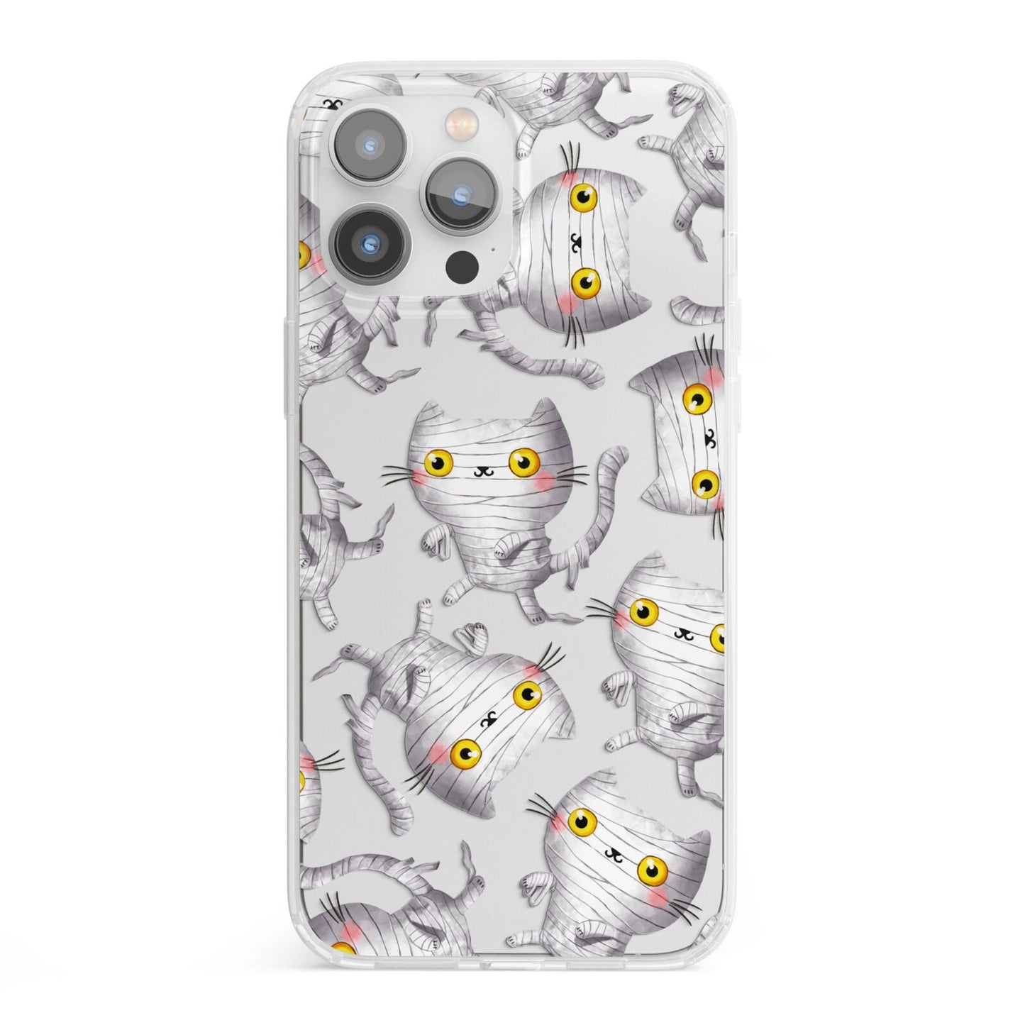 Mummy Cats iPhone 13 Pro Max Clear Bumper Case