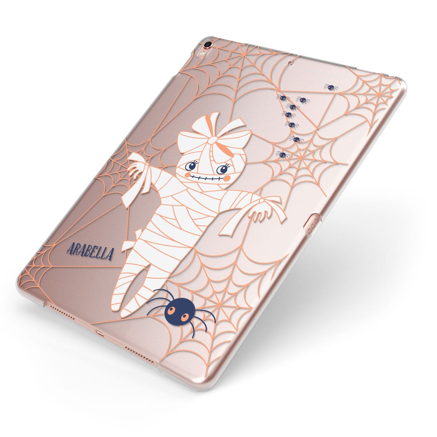 Mummy Halloween Apple iPad Case on Rose Gold iPad Side View