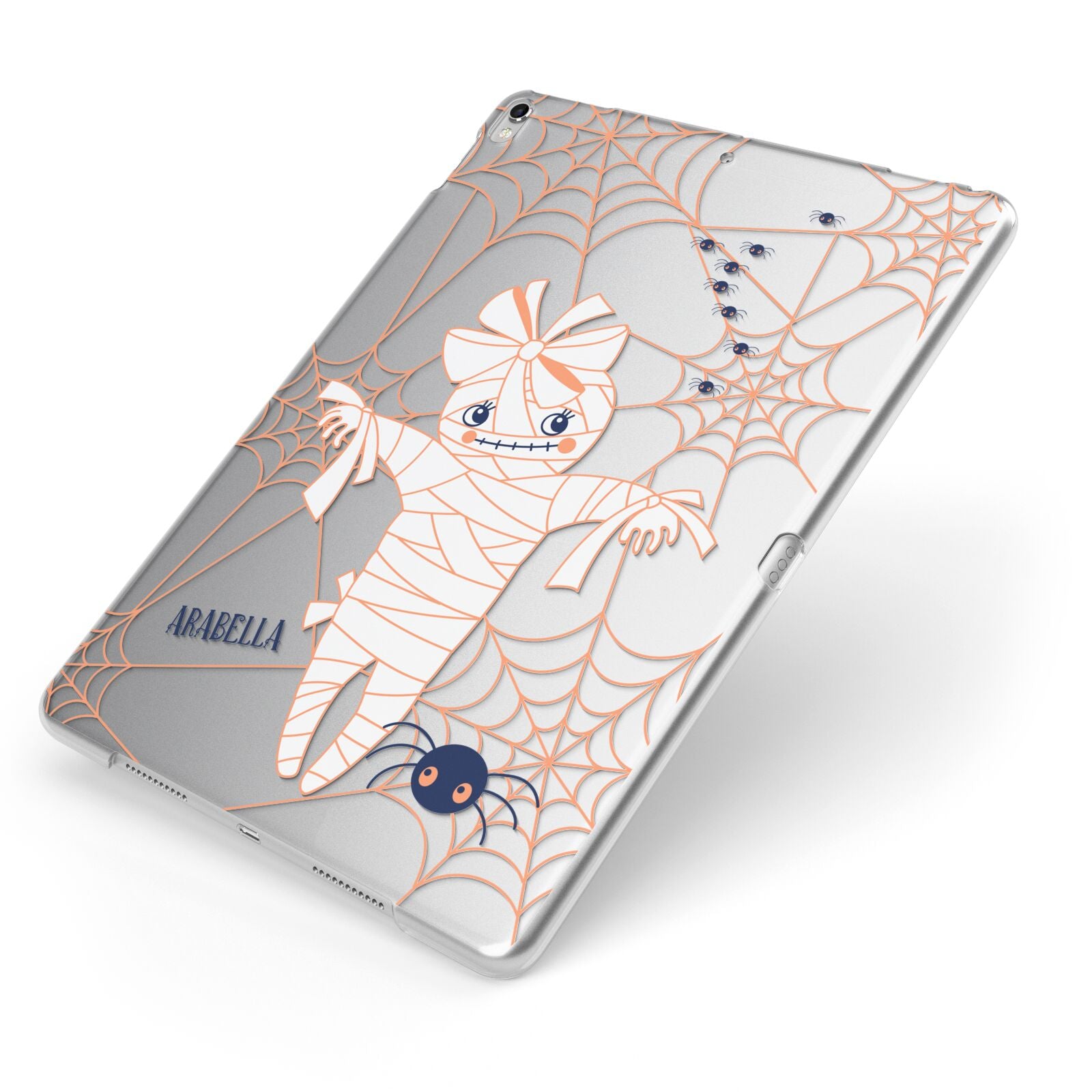 Mummy Halloween Apple iPad Case on Silver iPad Side View