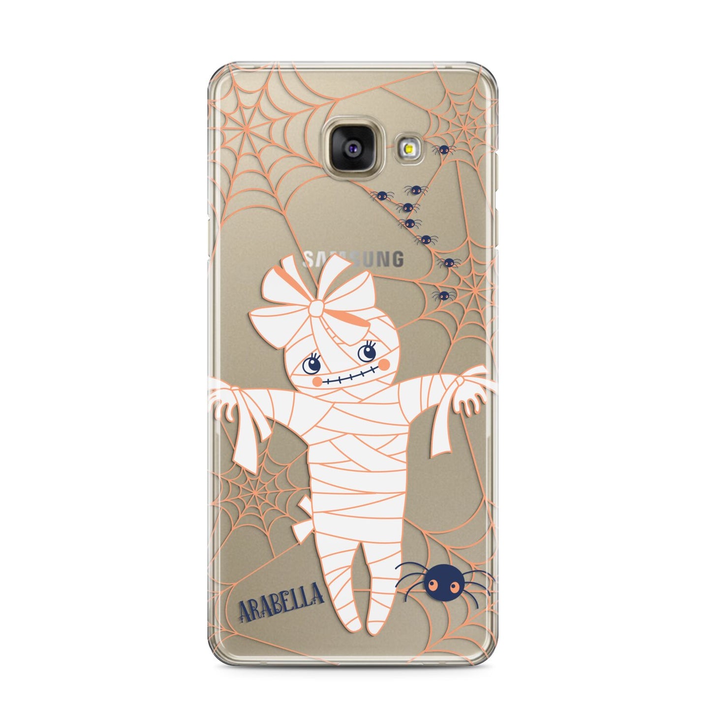 Mummy Halloween Samsung Galaxy A3 2016 Case on gold phone