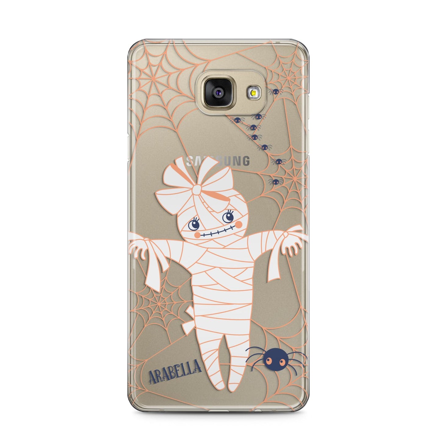 Mummy Halloween Samsung Galaxy A5 2016 Case on gold phone