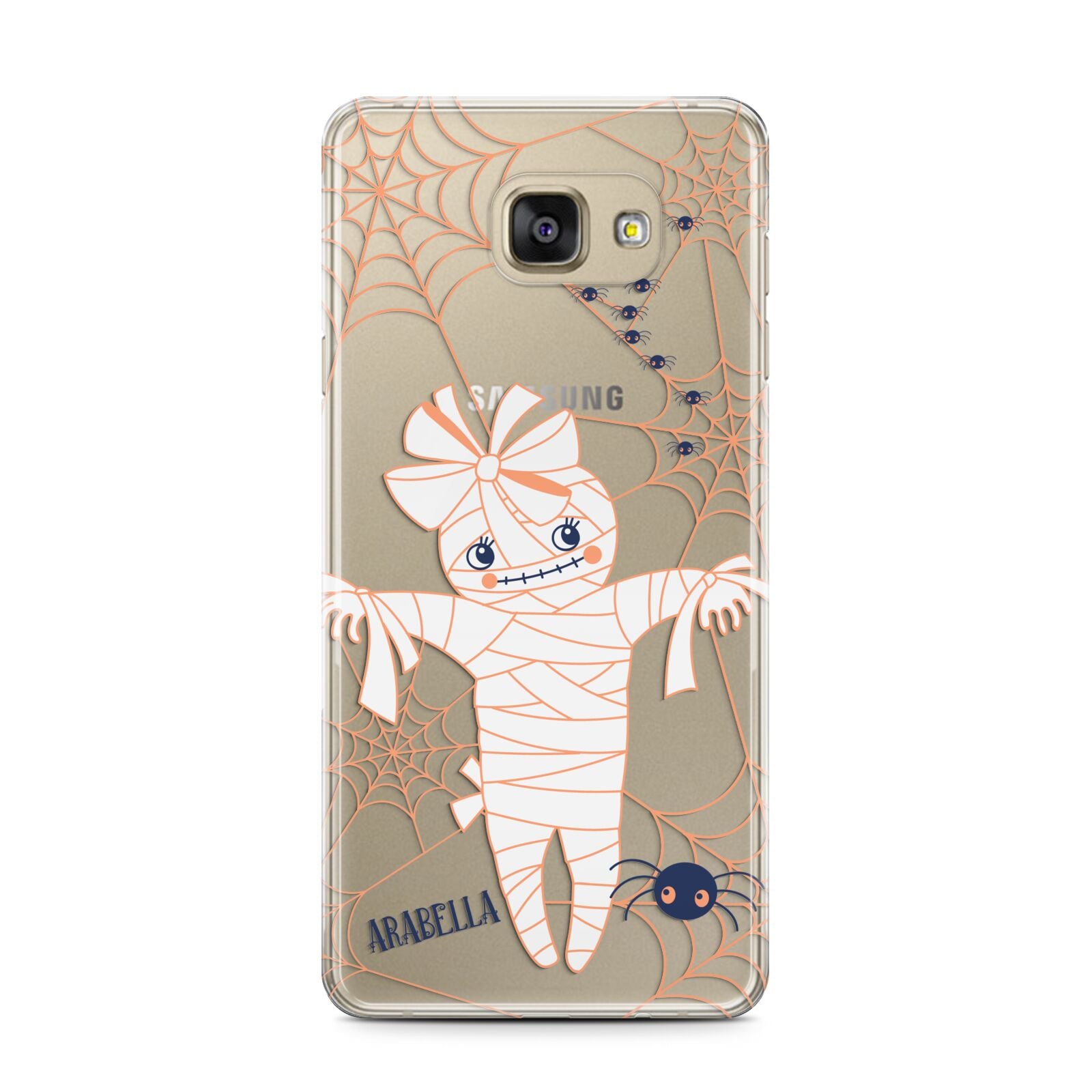 Mummy Halloween Samsung Galaxy A7 2016 Case on gold phone