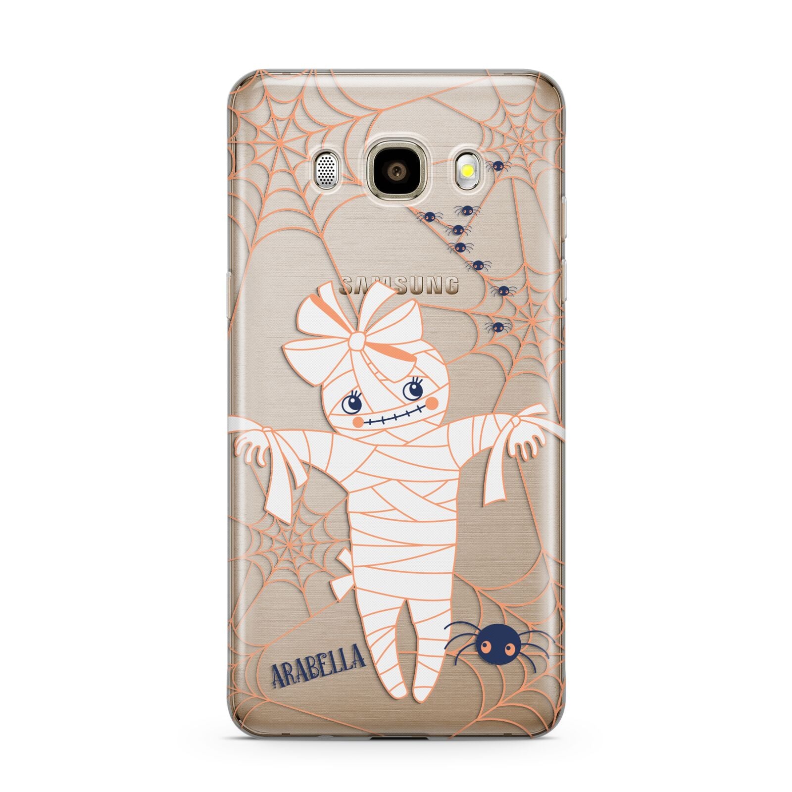 Mummy Halloween Samsung Galaxy J7 2016 Case on gold phone