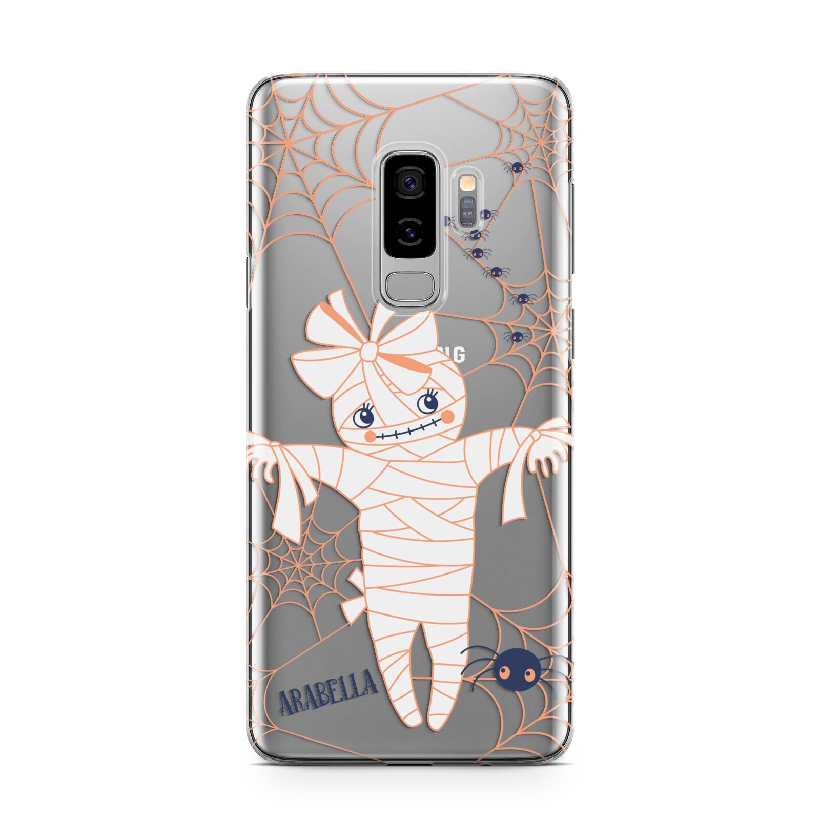 Mummy Halloween Samsung Galaxy S9 Plus Case on Silver phone