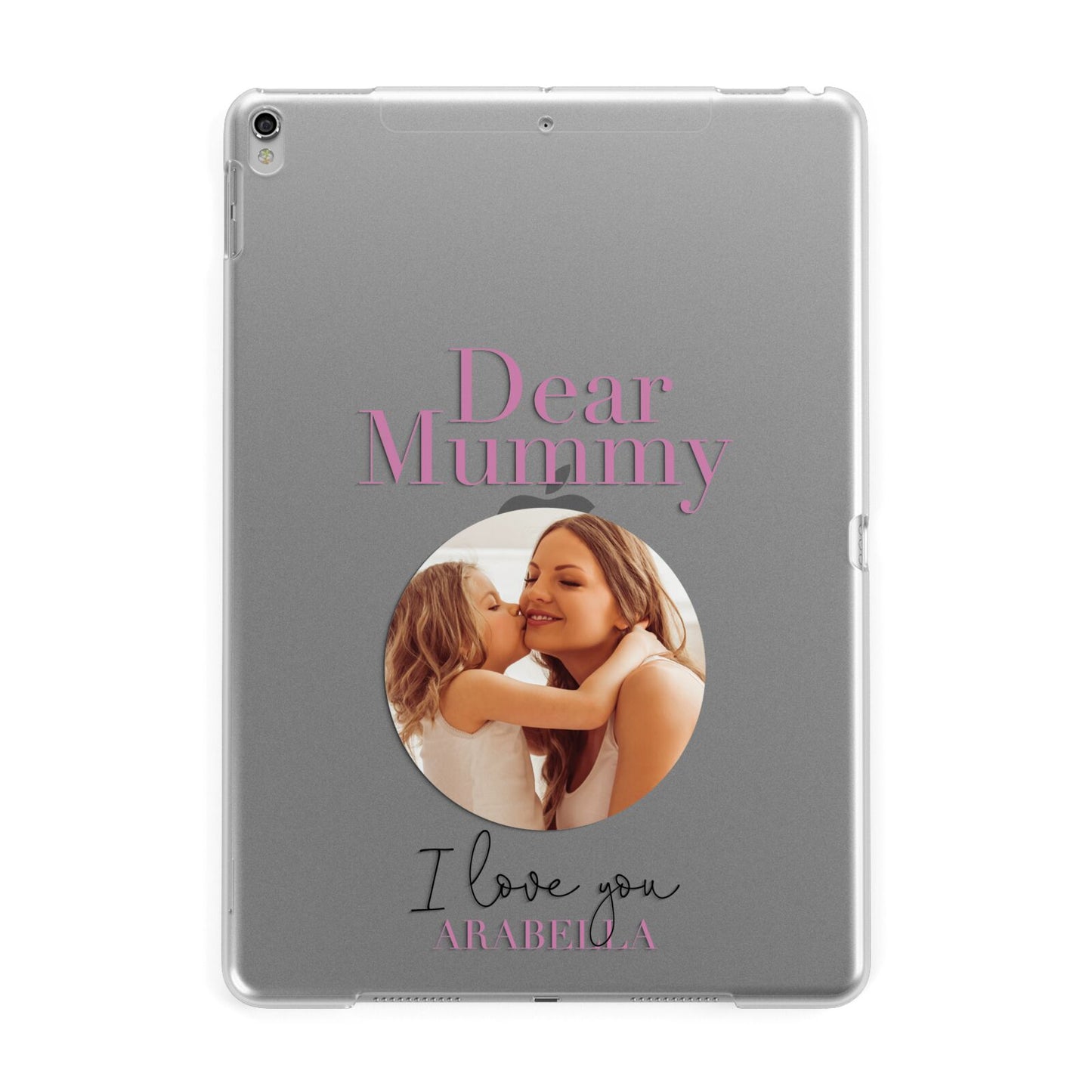 Mummy Personalised Photo with Text Apple iPad Silver Case