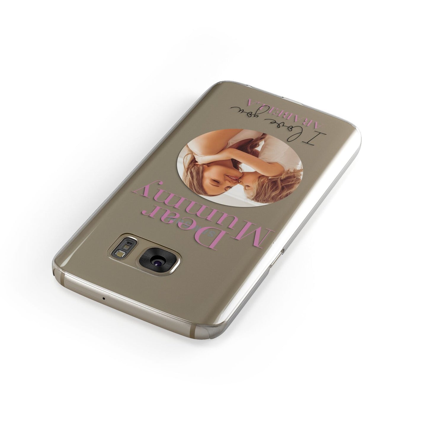 Mummy Personalised Photo with Text Samsung Galaxy Case Front Close Up