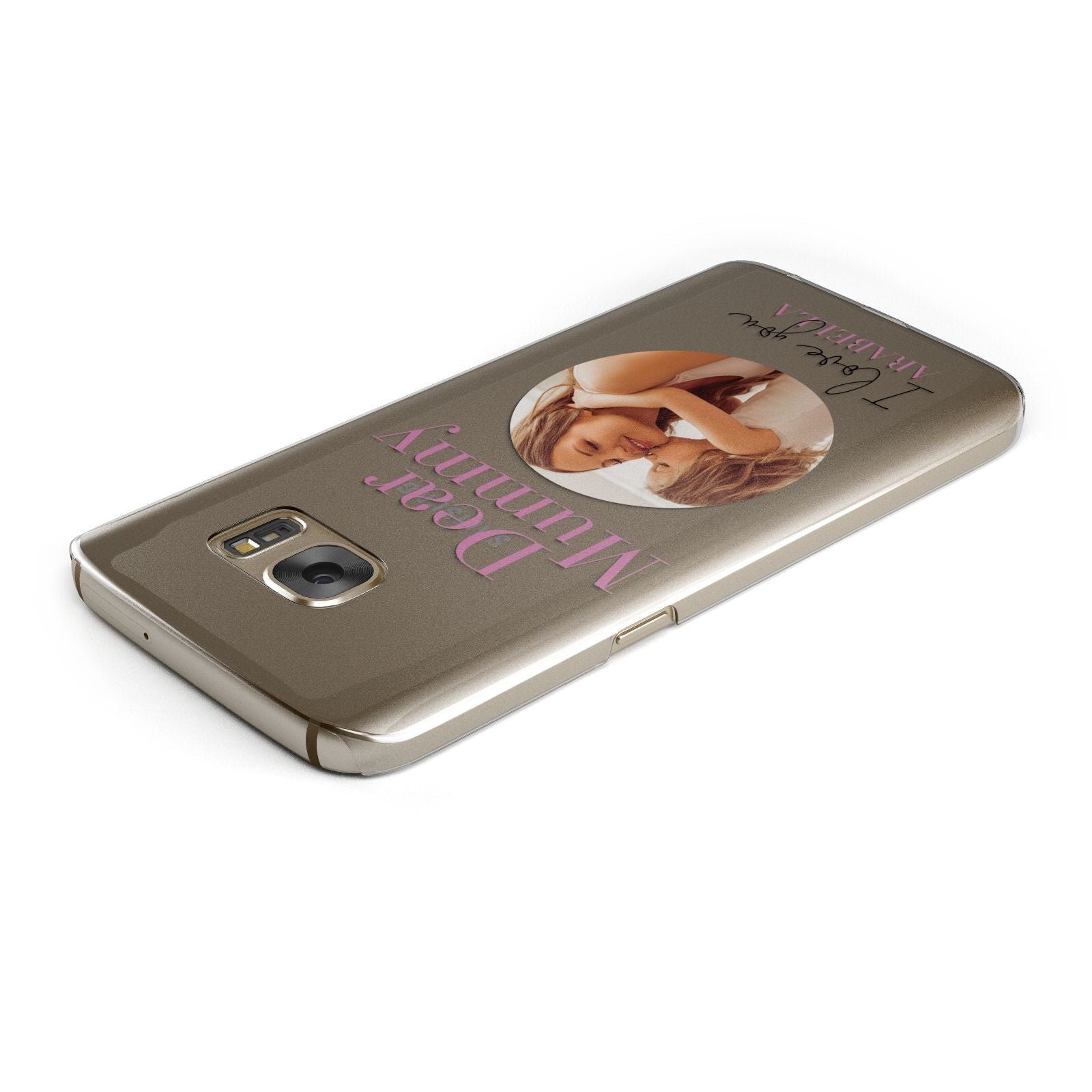 Mummy Personalised Photo with Text Samsung Galaxy Case Top Cutout