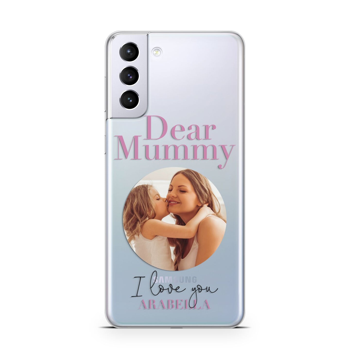 Mummy Personalised Photo with Text Samsung S21 Plus Case