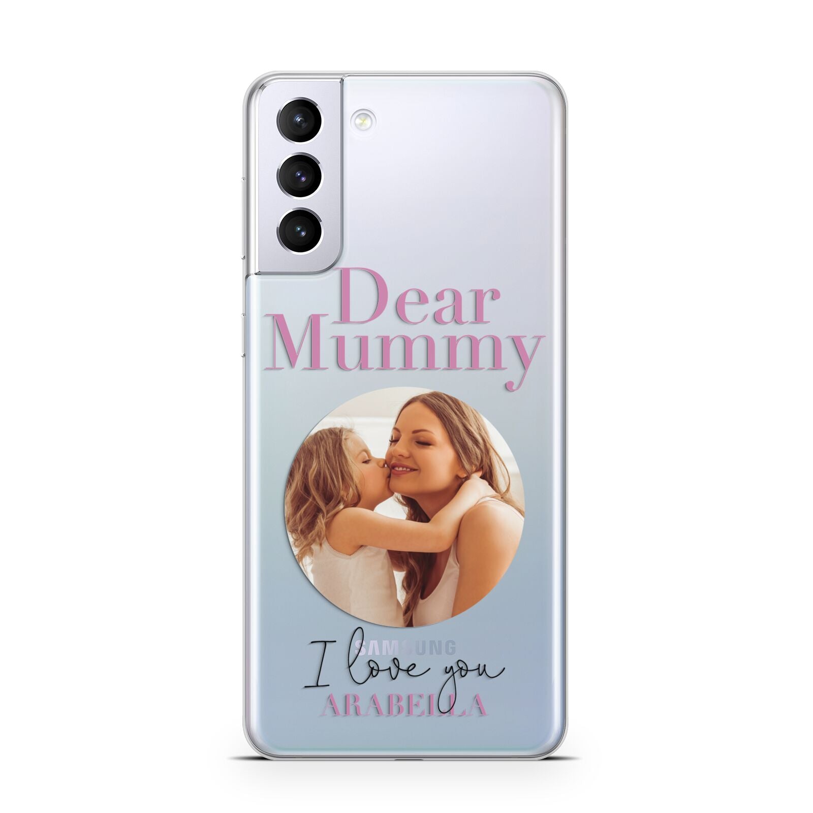 Mummy Personalised Photo with Text Samsung S21 Plus Phone Case