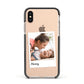 Mummy Photo Apple iPhone Xs Impact Case Black Edge on Gold Phone