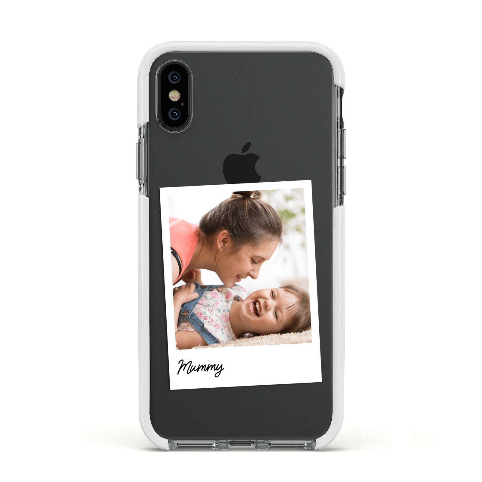 Mummy Photo Apple iPhone Xs Impact Case White Edge on Black Phone