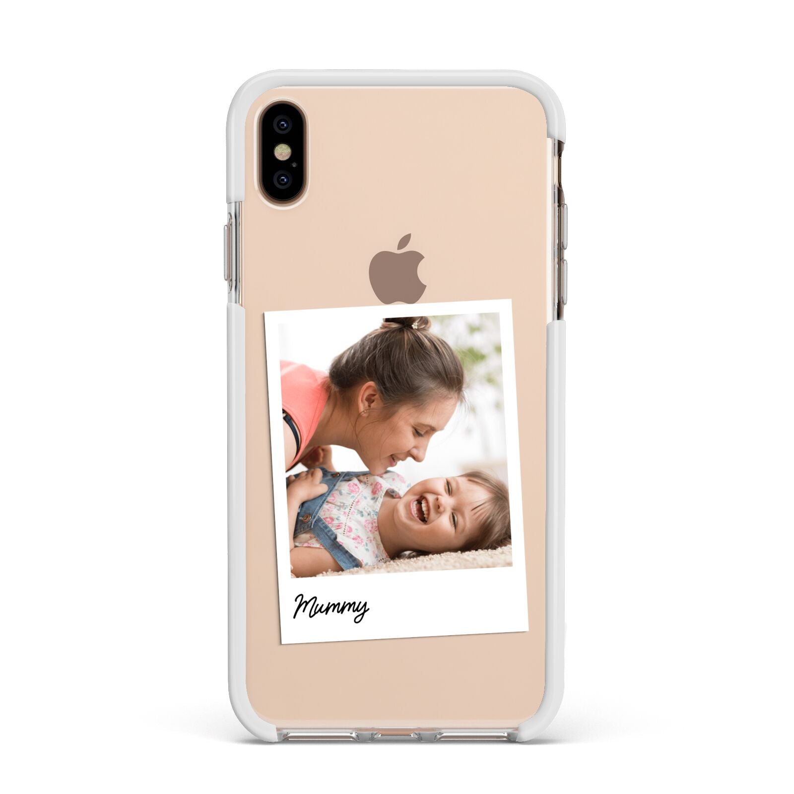 Mummy Photo Apple iPhone Xs Max Impact Case White Edge on Gold Phone