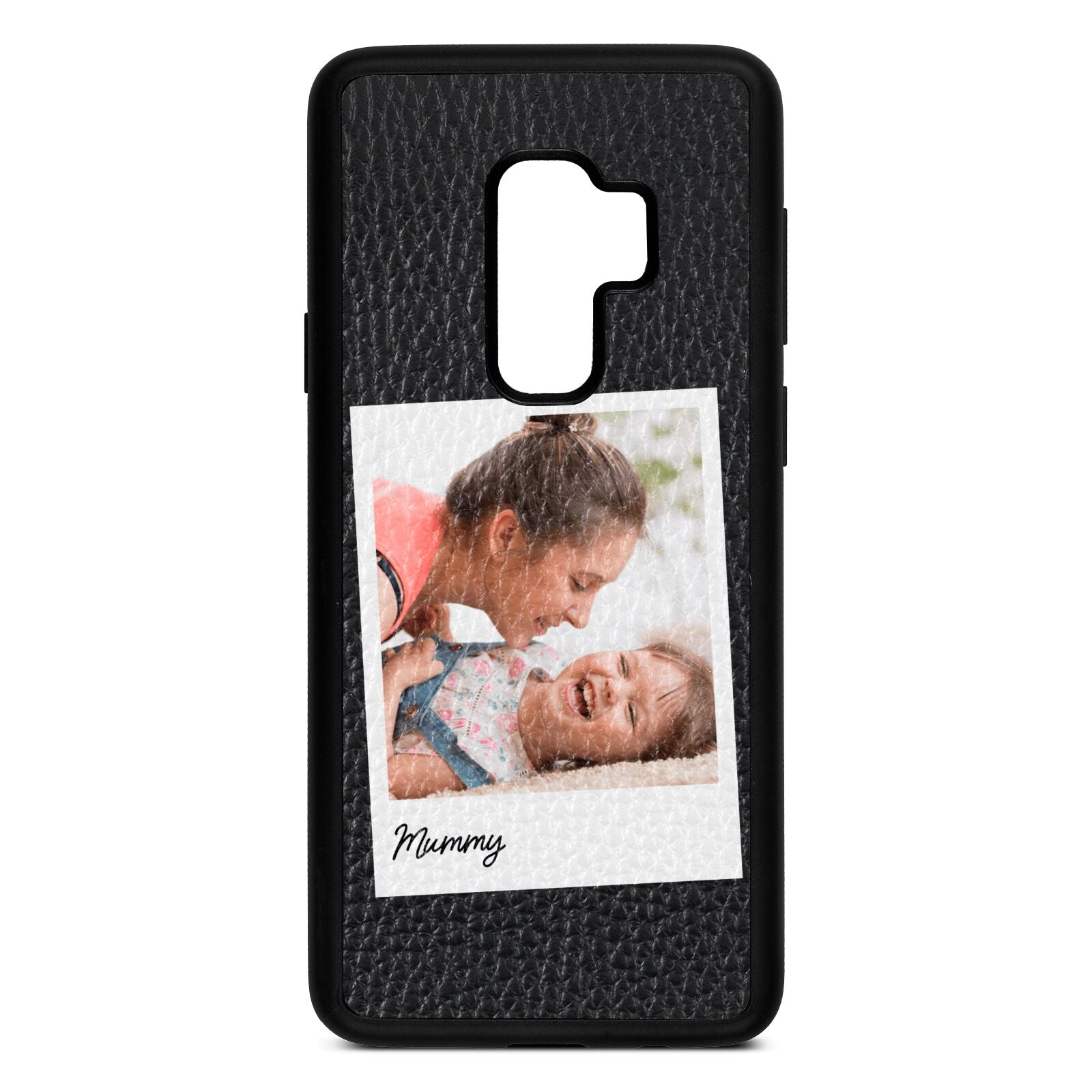 Mummy Photo Black Pebble Leather Samsung S9 Plus Case