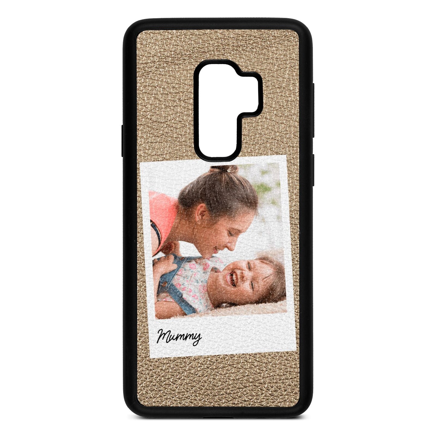 Mummy Photo Gold Pebble Leather Samsung S9 Plus Case