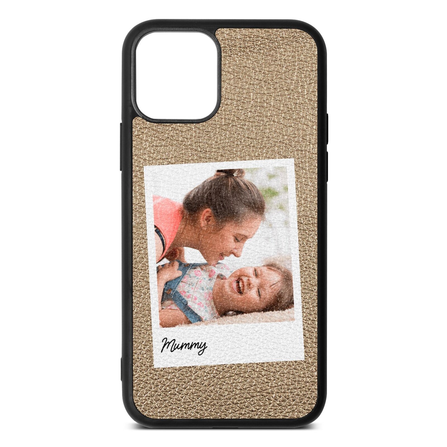 Mummy Photo Gold Pebble Leather iPhone 11 Pro Case